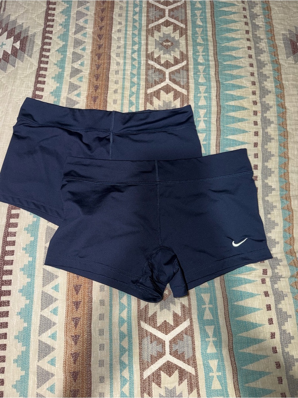 Nike Women’s Navy Bike Shorts with Swoosh